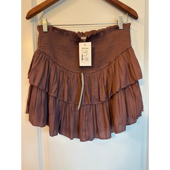 Mustard Seed Ruffle Mini Skort in Boho Pink/Mauve - Built-in Shorts Medium - Picture 2 of 7